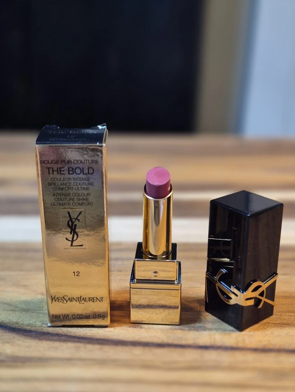 YSL Rouge Pur Couture The Bold Ultimate Comfort: Nu Incongru (12), .02oz, NIB